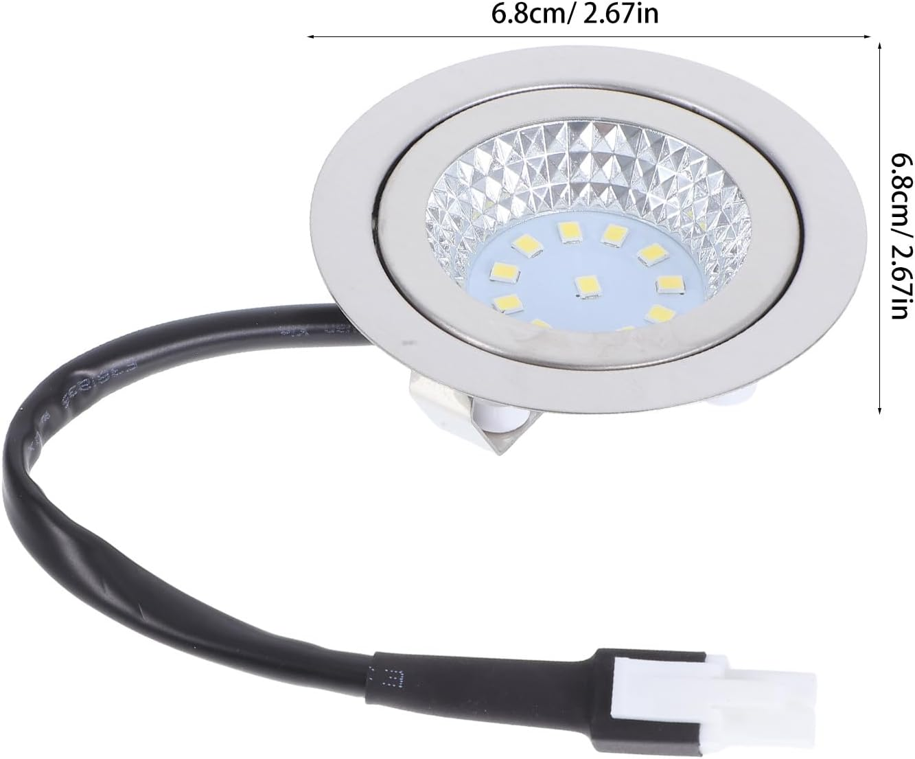 Veemoon 2Pcs Range Hood Light: Led Range Hood Light Bulbs - High Brightness 12 Beads Kitchen Rangehood Lighting for Recessed Closet under Cabinets Cooking Visibility image number 2