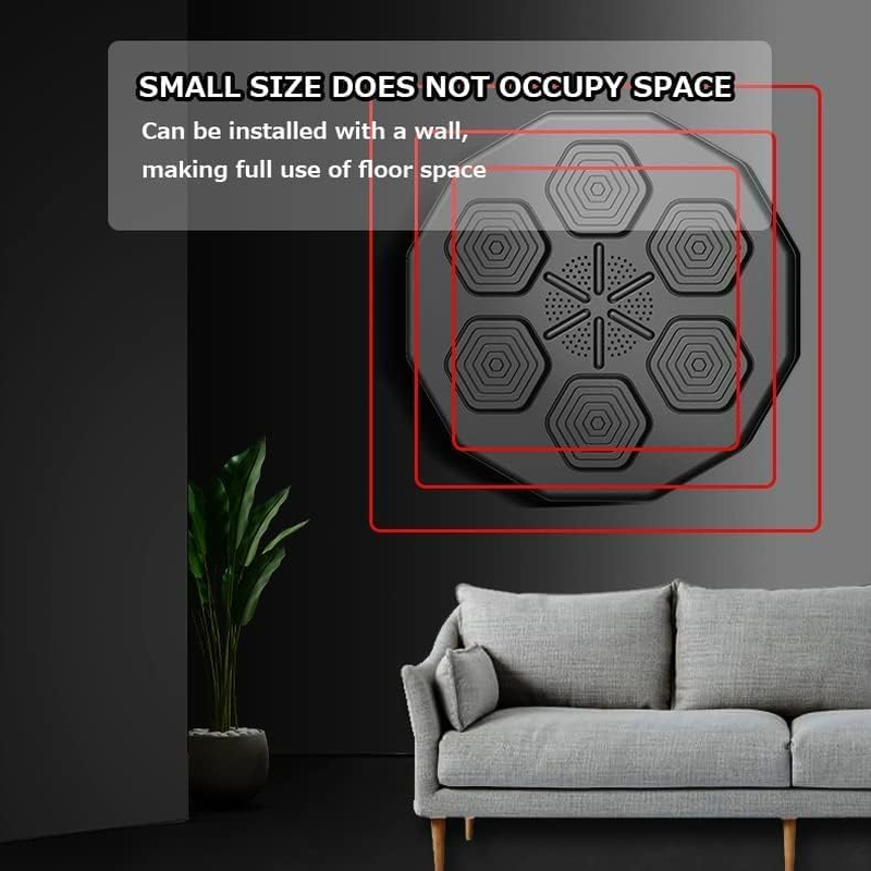 Upgraded Boxing Traing Machine, Smart Music Wall Mounted Punching Sports Equipment Rechargeable LED Light, Hand/Eye/Speed Reaction for Kids/Adults/Home Workout/Stress Relief image number 3