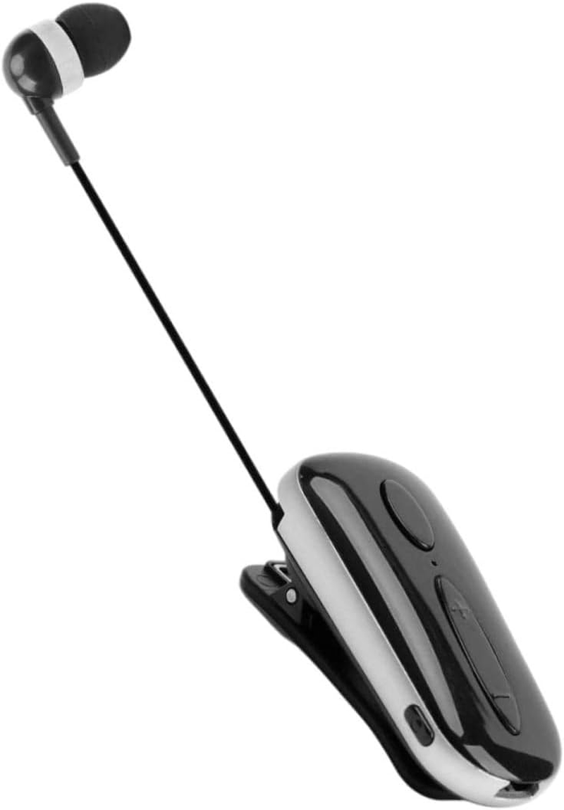 COHEALI Retractable Wireless Clip-On Wireless Earbud Headphones for Sports with Microphone, Lightweight Professional Earpiece for Running and Gym, Black image number 4