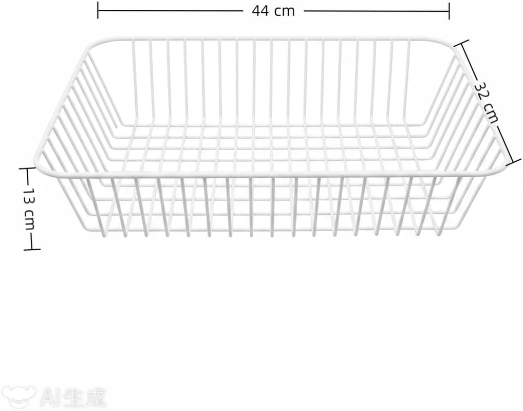 LEDON Dish Drying Rack 44&times;32&times;13Cm &ndash; Space-Saving Countertop Dish Rack with Plastic-Coated Wire, Rust-Resistant Plate & Cup Drainer for Kitchen Sink Bench, White image number 4