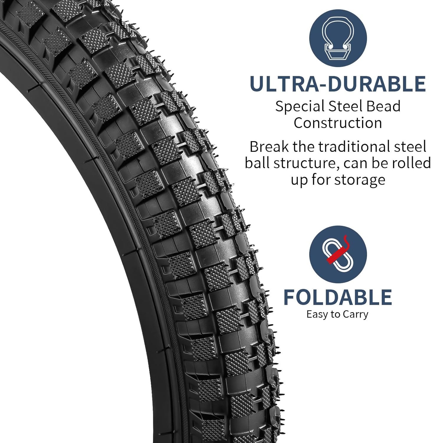 Yunscm 2 Pcs,20X2.40 Bike Tires,20X2.40 Bike Tyres + 20X2.125/2.40 Bike Inner Tube Schrader Valve 32Mm+Tire Lever,Mountain Bike Tire 20 2.40,MTB Tire 20 2.40,Y-009 image number 2