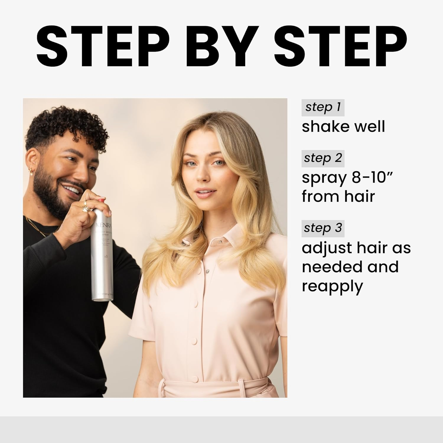 Kenra Professional Perfect Medium Spray 13 50% | Provides Styling Control without Stiffness | Medium Hold | Fast-Drying Formulation | High Shine Finish | All Hair Types | 10 Oz image number 3