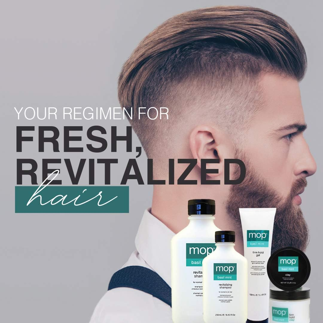 Basil Mint Revitalizing Shampoo by MOP for Unisex - 8.45 Oz Shampoo