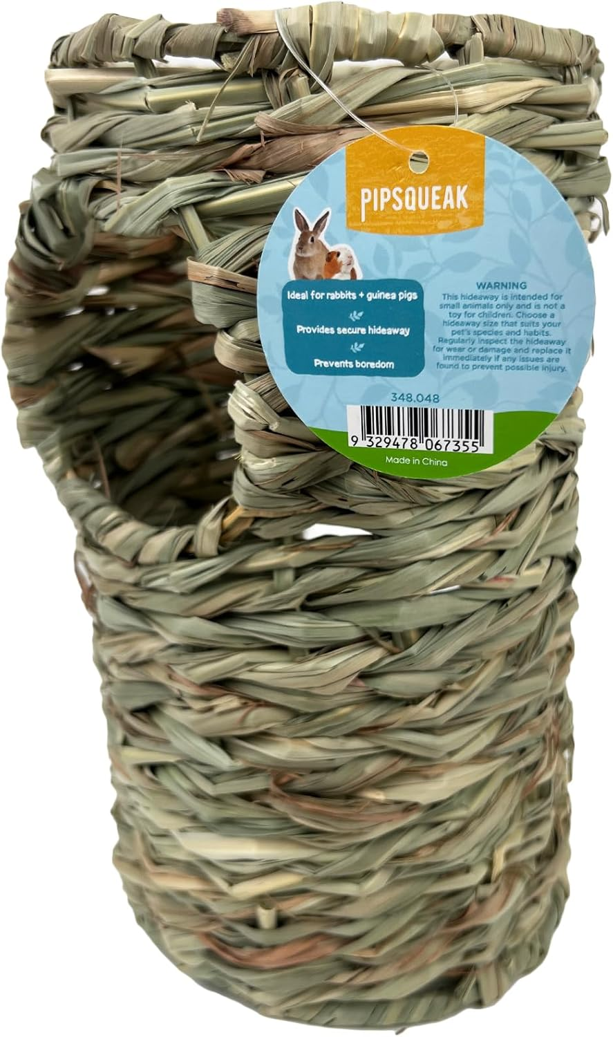 Pip Squeak Natural Wood Arch Hideaway &ndash; Small, 29 &times; 16 Cm - Perfect for Rabbits, Guinea Pigs & Other Small Animals