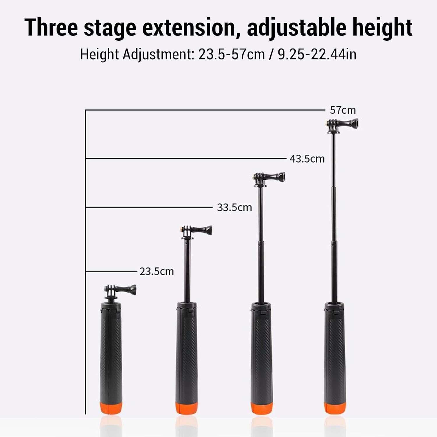 4 in 1 Floating Selfie Stick Handheld Tripod Extendable Underwater Monopod for Action 5 Pro 4 3 for X4 X3 Ace Pro 2 image number 3