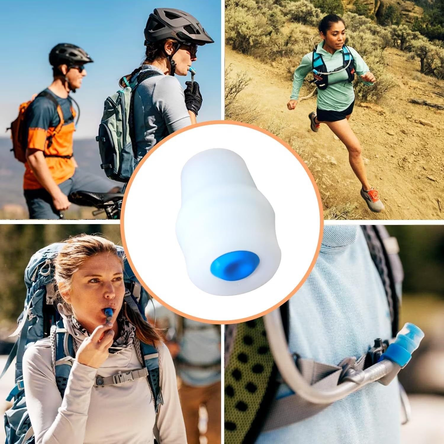 Yrsssa Replacement Bite Valve Nozzles Compatible with Osprey, Salomon,Triwonder & Hydrapak Hydration Reservoirs - Food-Grade Silicone Sheaths.Phthalate-Free,Bpa-Free(5Pcs) image number 3