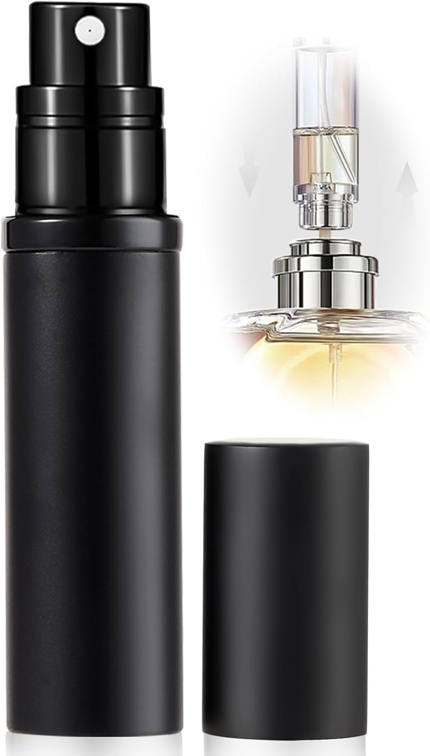 ASADAYS Perfume Atomiser Refillable - 10Ml Portable Travel Spray Bottle, Leak Proof Mini Size Perfume Atomizer Bottom Filling, Cologne Dispenser with Men and Women (CA 10Ml, Bath Rose Gold)