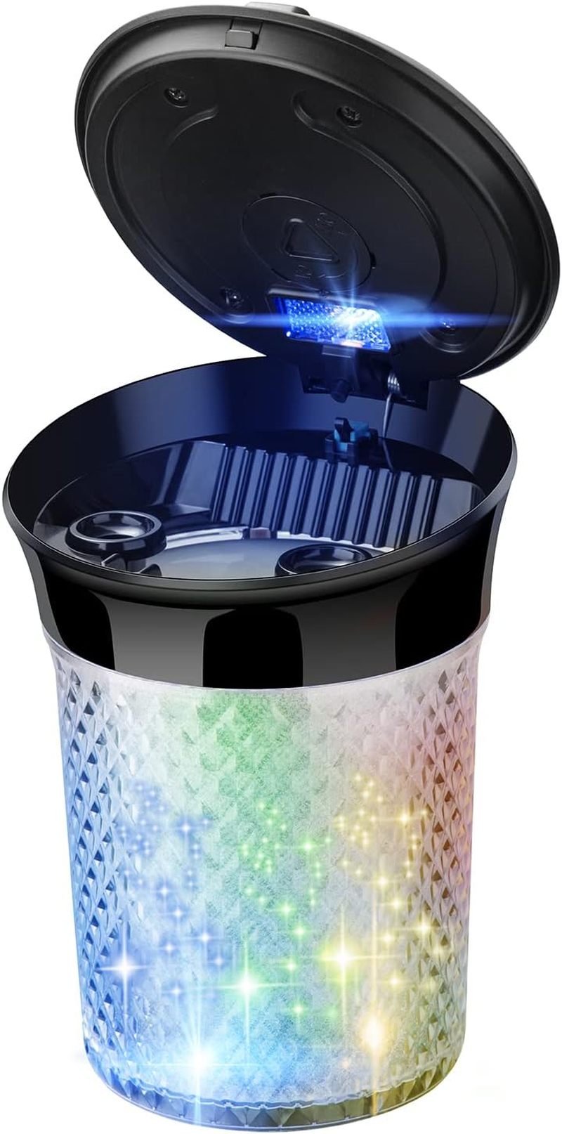 Car Mini Ashtray with Lid Easy Clean up Detachable Auto Ashtray for Most Car Cup Holder Home Office