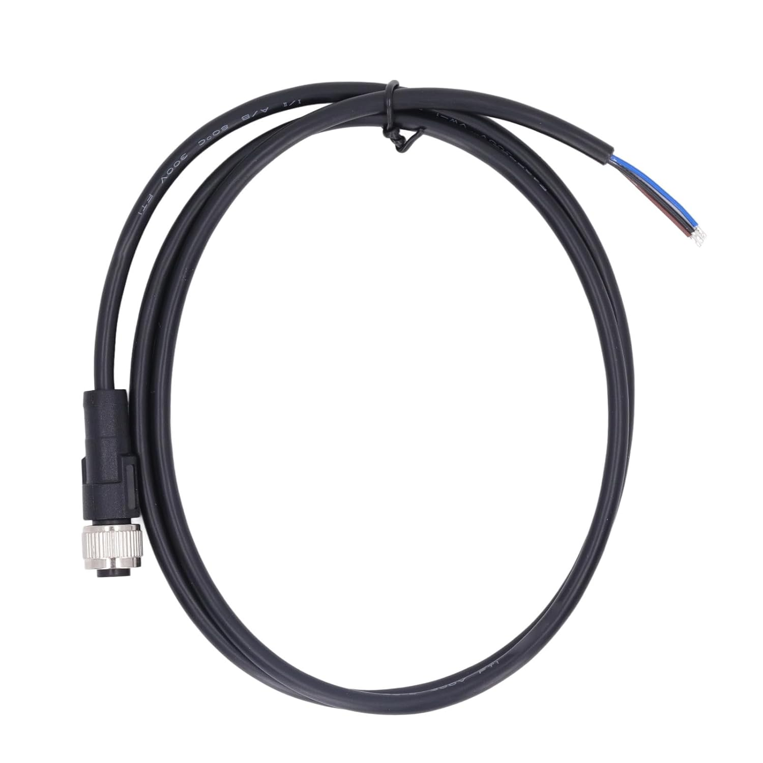 Hyuduo M12 Female Connector Cable, 4-Pin Aviation Electrical Cable, 1M Length, IP67 Waterproof, PVC Fireproof, 22 AWG, Industrial Sensor Wire image number 4