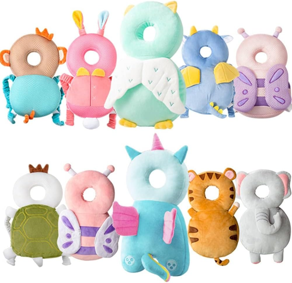 Toddler Baby Protection Backpack, Toddlers Head Safety Pad Cushion, Adjustable Toddlers Head Safety Pad Cushion Backpack (Blue-Owl) - Blue-Owl image number 3