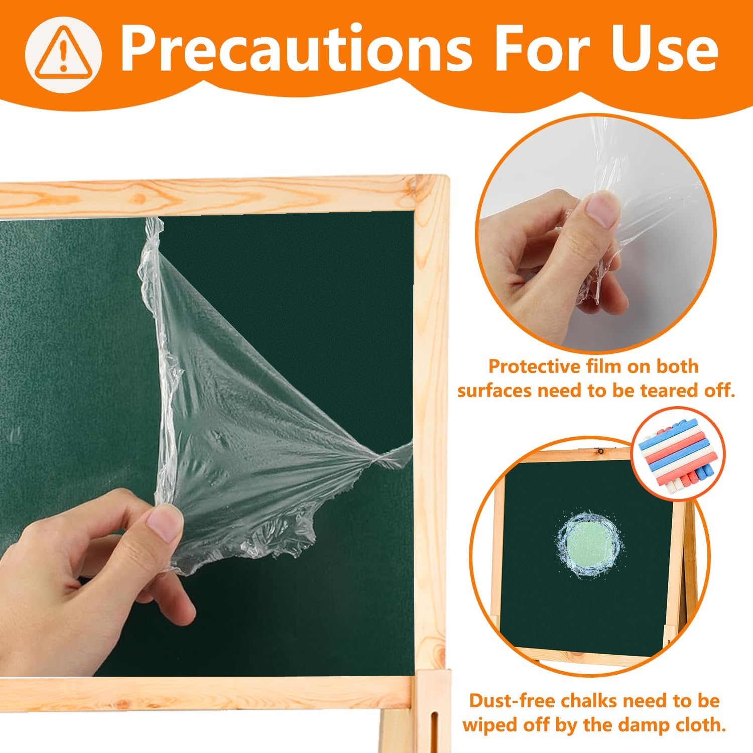 Double Sided Art Easel for Kids Easel with Magnetic Whiteboard & Chalkboard, Adjustable （80Cm-146Cm ,55*55Cm）Standing Wooden Children'S Painting Easel with Paper Roll for Toddlers 2-8 Years Art Easel image number 5