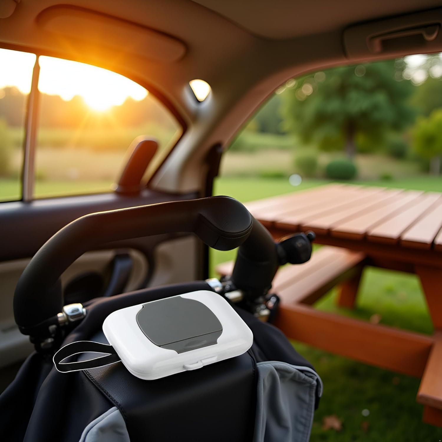 1Pc Travel Wipe Holder Reusable Wet Wipe Container Box Strollers Hanging Dispensers Refillable Wipe Case Safe Wet Storage Wipe Holders Wipes and Holders image number 2