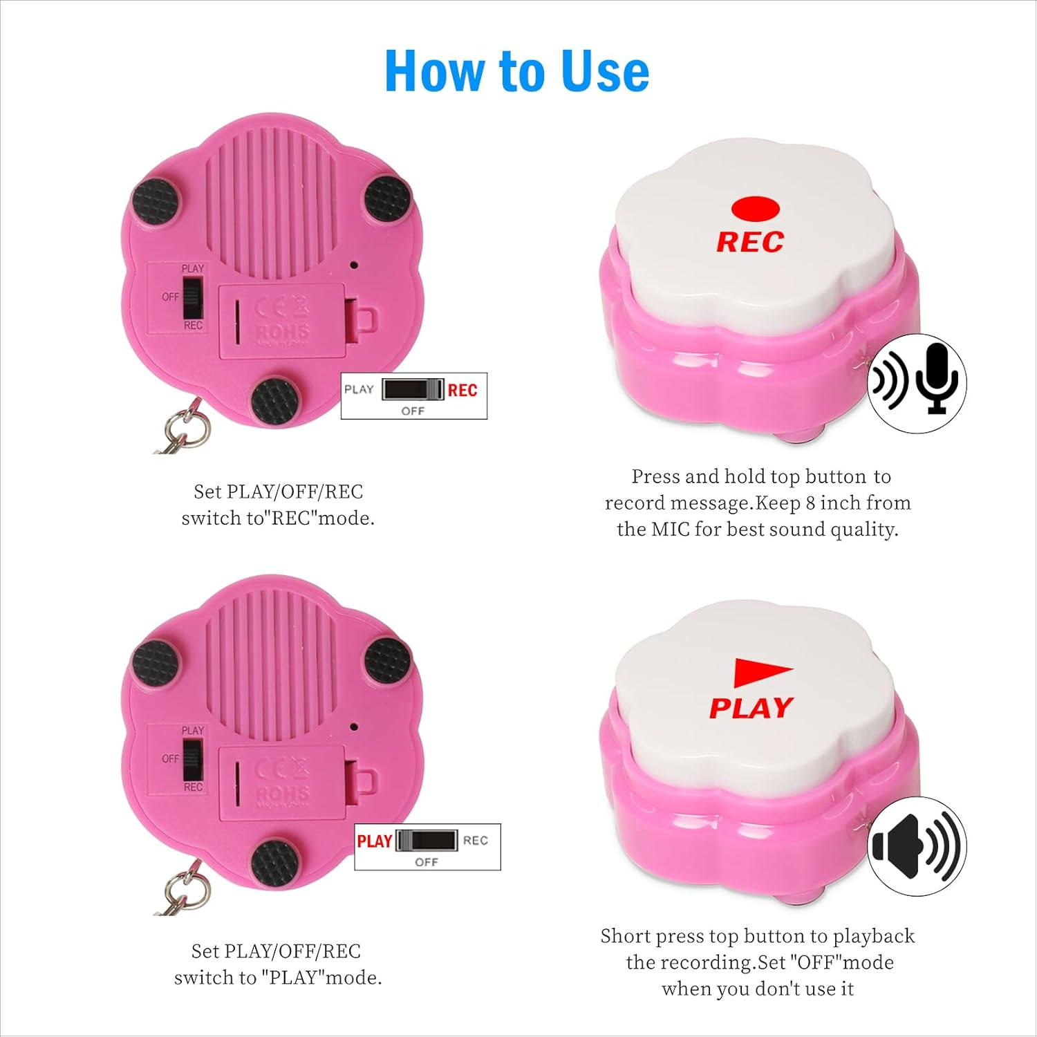 Dog Button Pet Instruction Voice Record Training and Learning Toys, Good Tools for Interacting with Pets to Help Dogs Express with the Owner image number 3