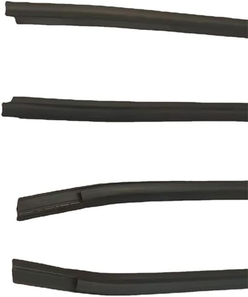 AIMALL 4X Fit Toyota Hilux Double Cab Window Weather Strips, Rubber Window Seals for 2005-2015 Models, High Tolerance, Soundproof & Weatherproof, Black, Direct Replacement image number 1