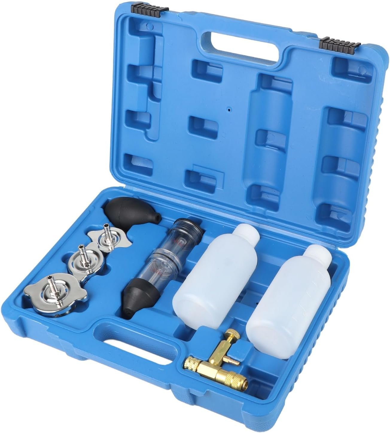 8PCS Combustion Leak Tester Kit, CO2 Leak Detector, Professional Combustion Leak Test Kit, Use of Conical Plugs, Suitable for Cars, Trucks, Road Tractors