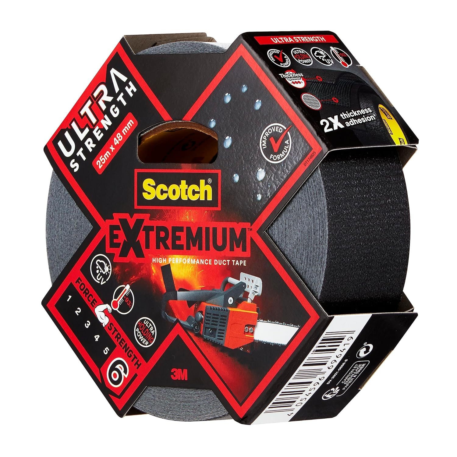 Scotch Extremium Ultra High Performance Duct Tape, 25 M X48 Mm - Ultra-Strong, Instant Adhesion, Ideal for the Toughest Repairs, Even Metal, Water and UV Resistant, Hand Tearable image number 1
