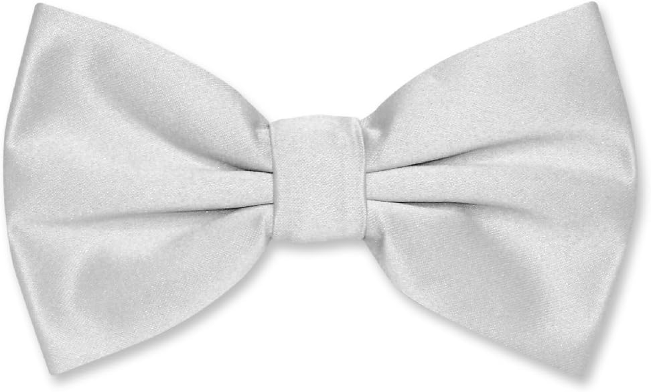 Vesuvio Napoli BOWTIE Solid SILVER GREY Color Men'S Bow Tie Ties Suit Accessories for Tuxedo or Suit