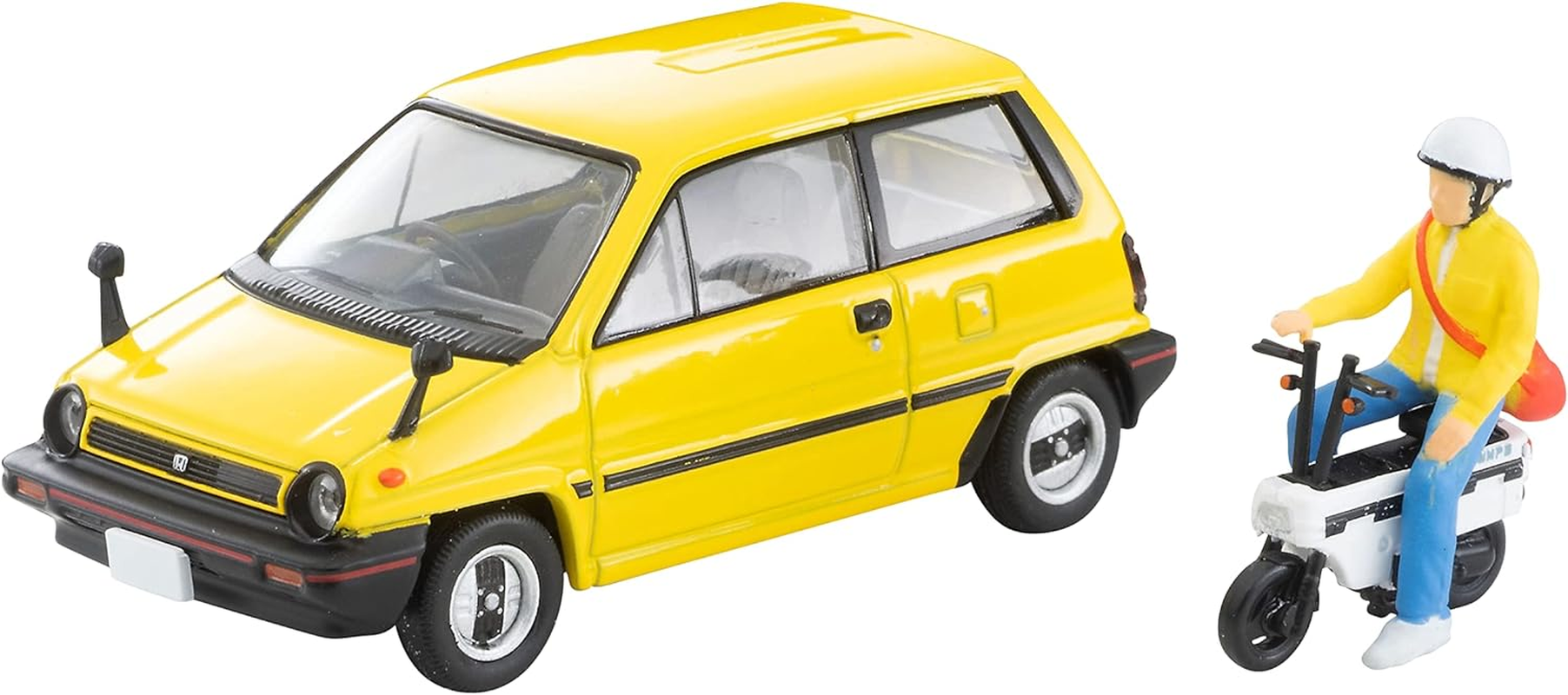 Tomica Limited Vintage Neo 1/64 Lv-N272B Honda City R Yellow with Moto Compo 81 Finished Product 316794 image number 3
