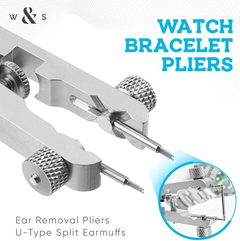 W&S Spring Bar Plier Tool - to Remove and Replace Watch Spring Bar Pins, Watch Straps and Watch Bands