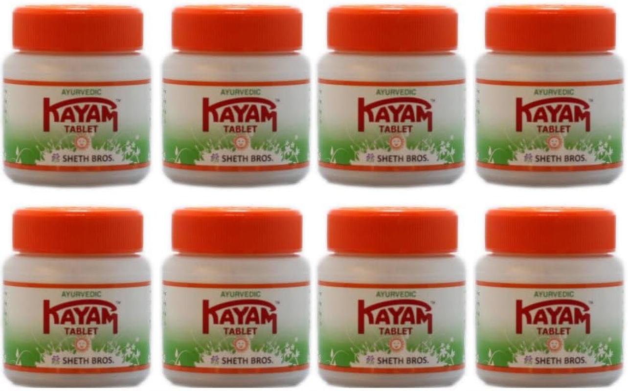 Kayam Pack of 8 - Ayurvedic Tablet - 30 Tablets(Ship from India)