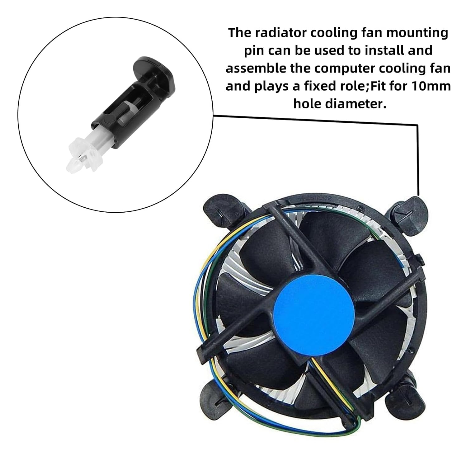 12PCS Plastic CPU Heatsink Cooler Fan Mount Pin Push Screws Fastener Compatible with Intel Socket LGA 775 CPU Heatsink Cooler Fan Computer Components image number 5