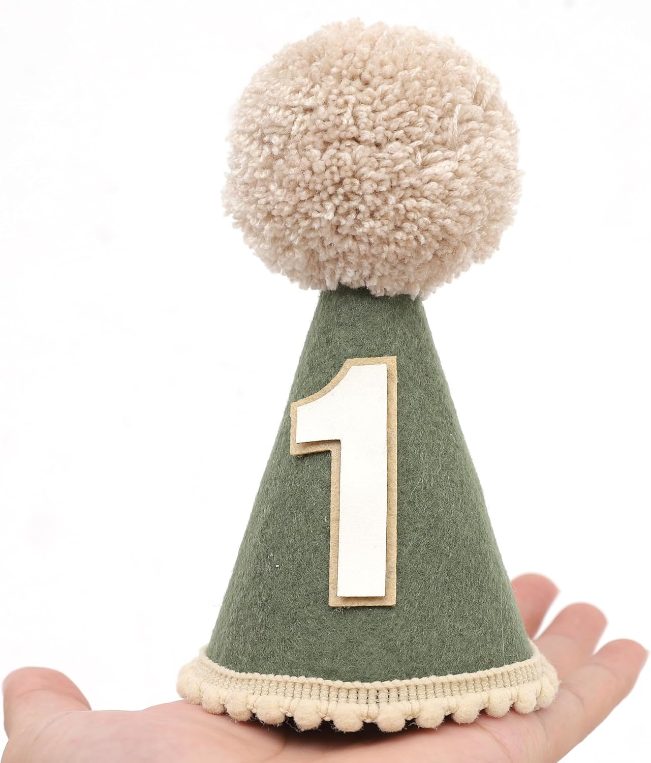 Agvgaza Wild One Birthday Hat - Wild/Woodland 1St Birthday Decorations,Deep Green Boys First Birthday Hat,Safari Jungle 1St Birthday Crown,Wild One Photo Props Cake Smash for Baby Boys image number 3