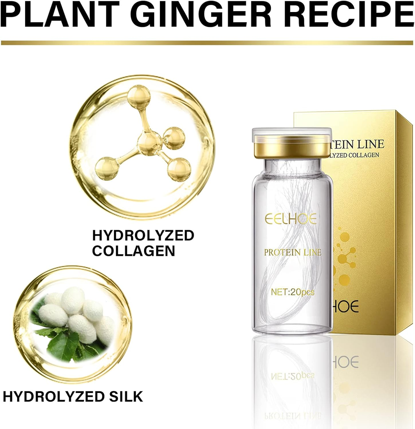 20PCS/ Bottle Protein Thread Lifting Line -Aging -Wrinkles Pore Replenish Moisturing Skin Elasticity Refining for Home Daily Salon Use ALKOY image number 6