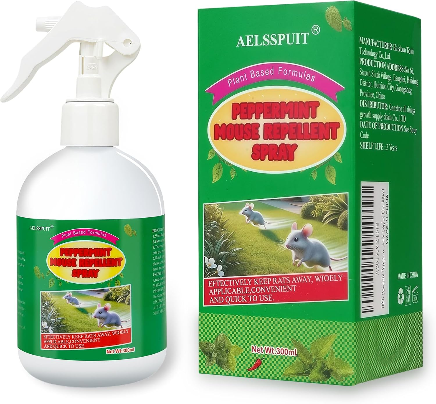 Peppermint Oil Rat Deterrent Control Spray - Long Lasting Rodent Deterrent for Cars, Natural & Safe Mouse Repellent, Easy Application (300ML) image number 6