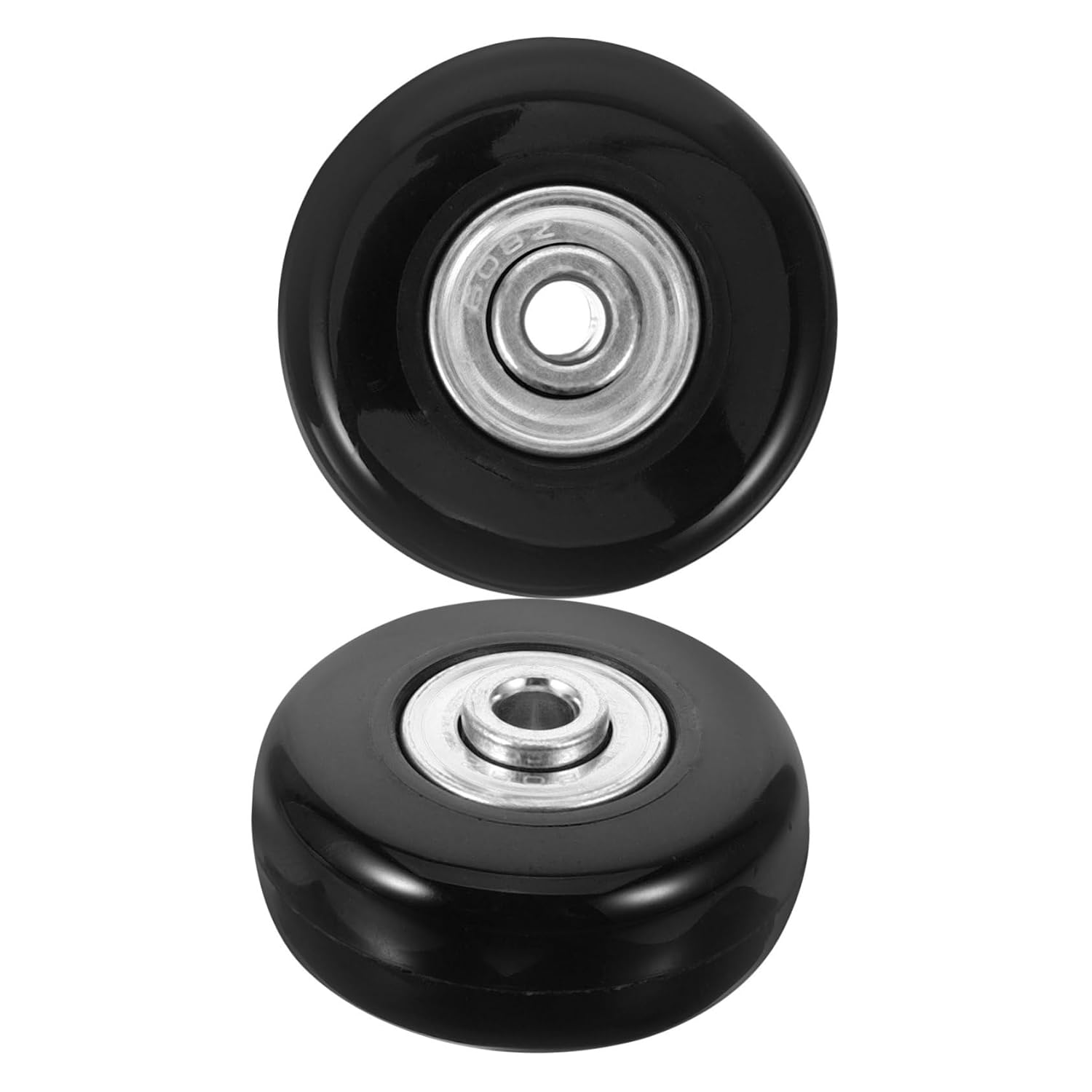 VILLFUL 2Pcs Replacement Luggage Wheels Black 45Mm X 18Mm Swivel Caster Wheels for Suitcase and Travel Bags Easy Installation Repair Kit
