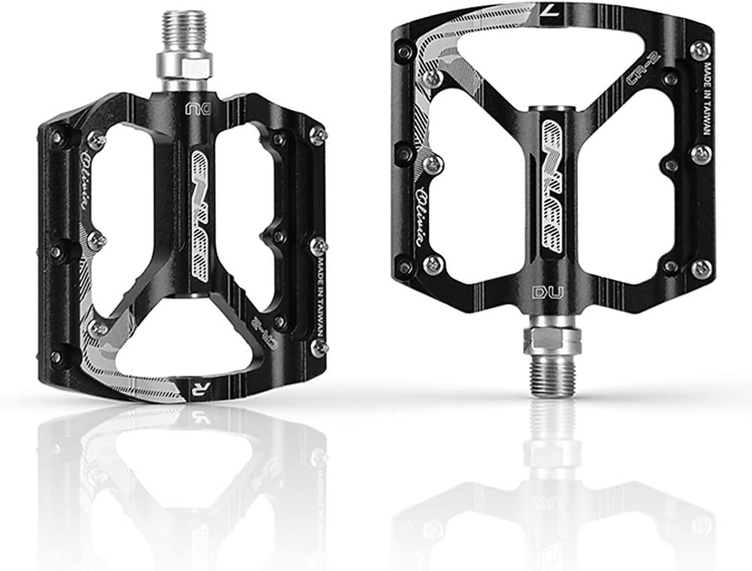 Eacam Road MTB Bike Pedals - Aluminum Alloy Bicycle Pedals - Mountain Bike Pedal with Removable Anti-Skid Nails image number 4