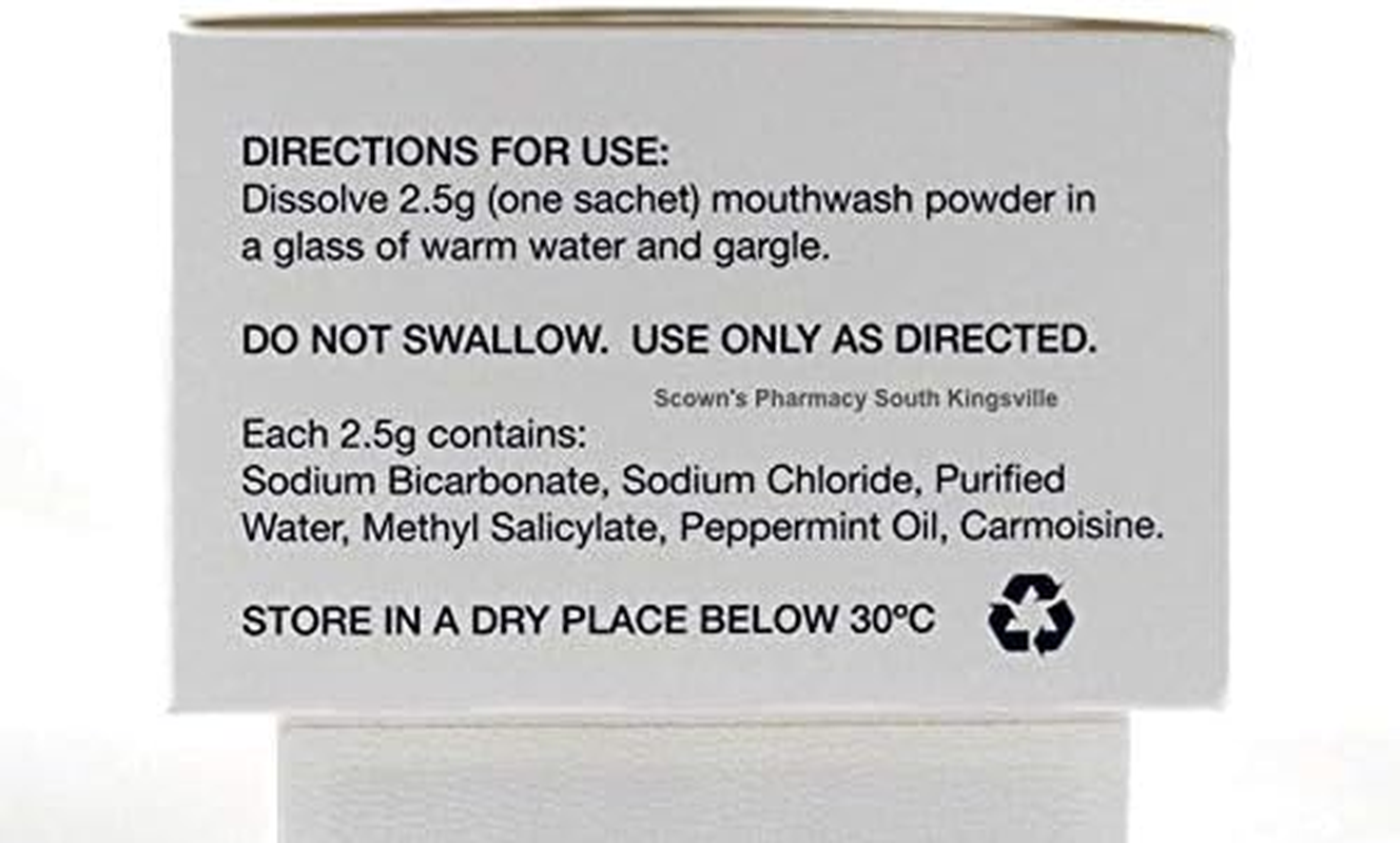 Peter Mac Mouthwash Powder 40 X 2.5G Sachets Sodium Biocarbonate Oral Hygiene image number 2