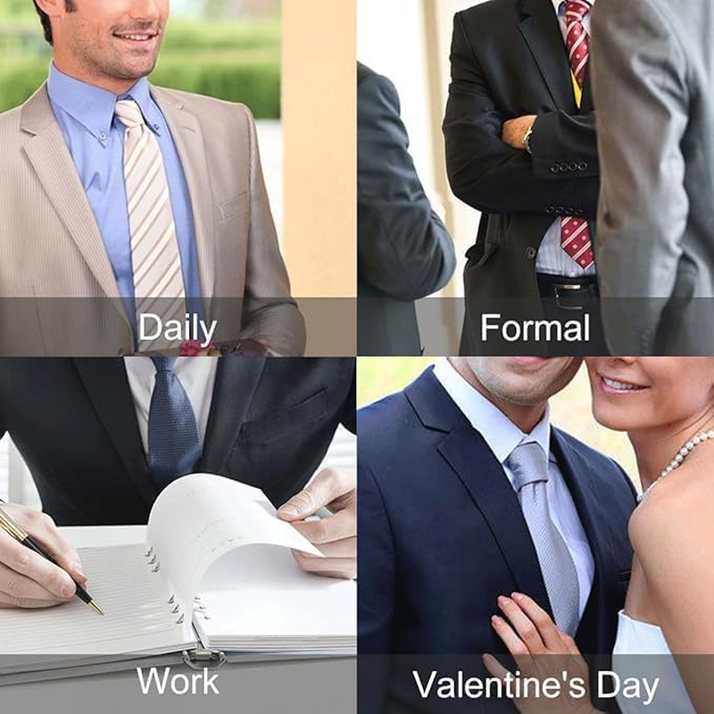 Ties for Men Woven Classic Business Casual Striped Tie for Wedding Formal Party image number 3