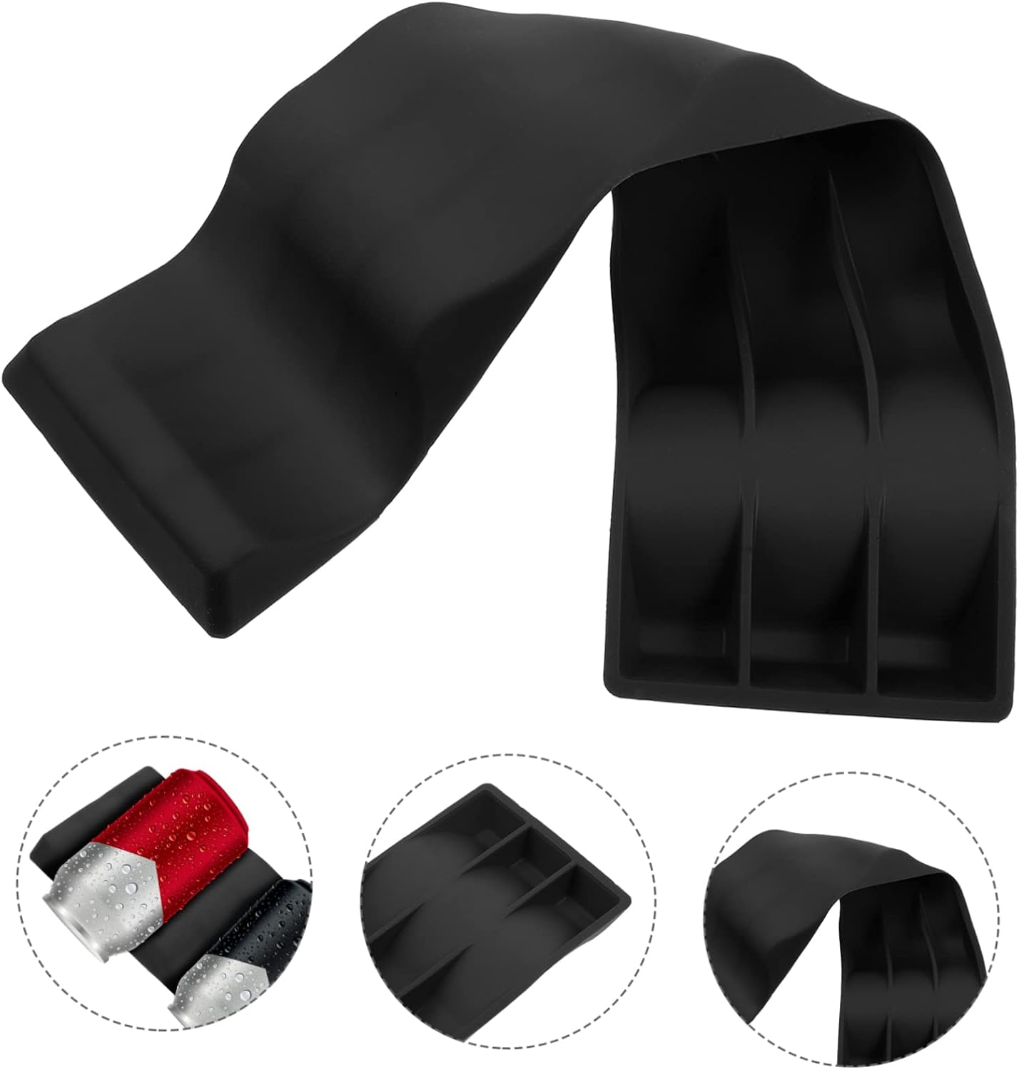 TOVINANNA Wine Bottle Stacker Folding Rack with Non-Slip Grooves Portable Kitchen Storage Organizer Holds up to 10 Bottles Space Saving Wine Holder for Home Bar Fridge and Beverage Display image number 3