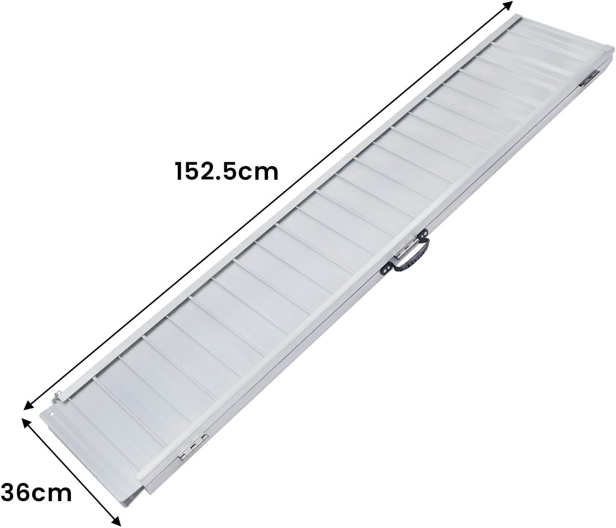 5Ft Aluminium Foldable Wheelchair Ramp with Carry Handle image number 4