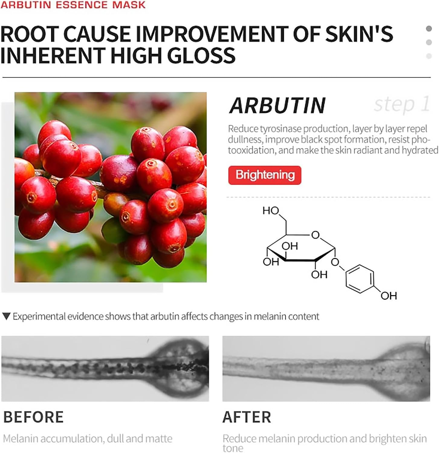 Deleventh Korean Brand &Alpha;-Arbutin Essence Facial Mask 30Ml &times; 5Pcs / Brightens, Hydrates, and Firms Skin, Balances Skin Moisture and Oil, Reduces Dark Spots and Fine Lines image number 4