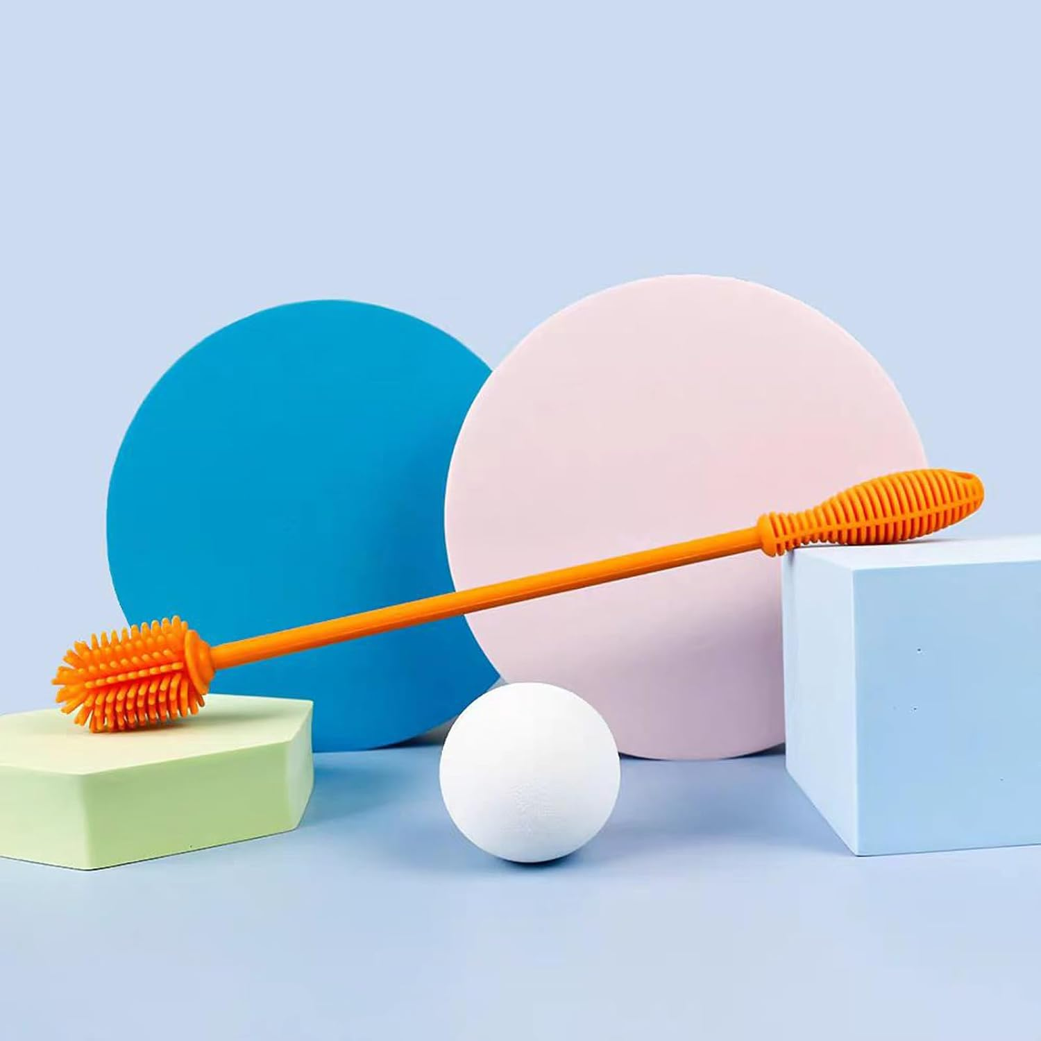 Silicone Bottle Cleaning Brush, 38Cm(15Inch) Long Handle Narrow Neck Brush for Baby Bottles, Hydro Flask, Sports Bottles & Glassware, Flexible & Durable for Small Openings, 1 Pack image number 2