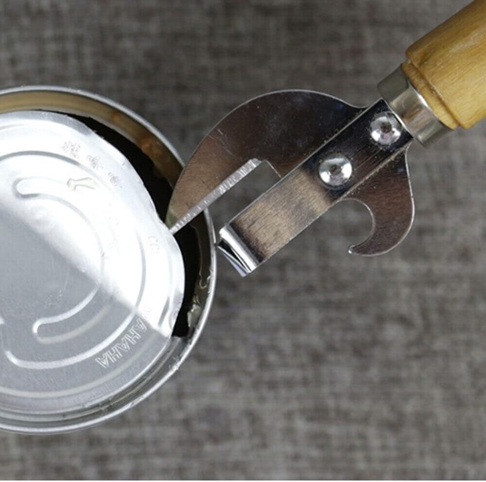 TEAMWILL 2Pcs Stainless Steel Traditional Old Fashion Stab Can & Tin Opener and Corkscrew image number 4