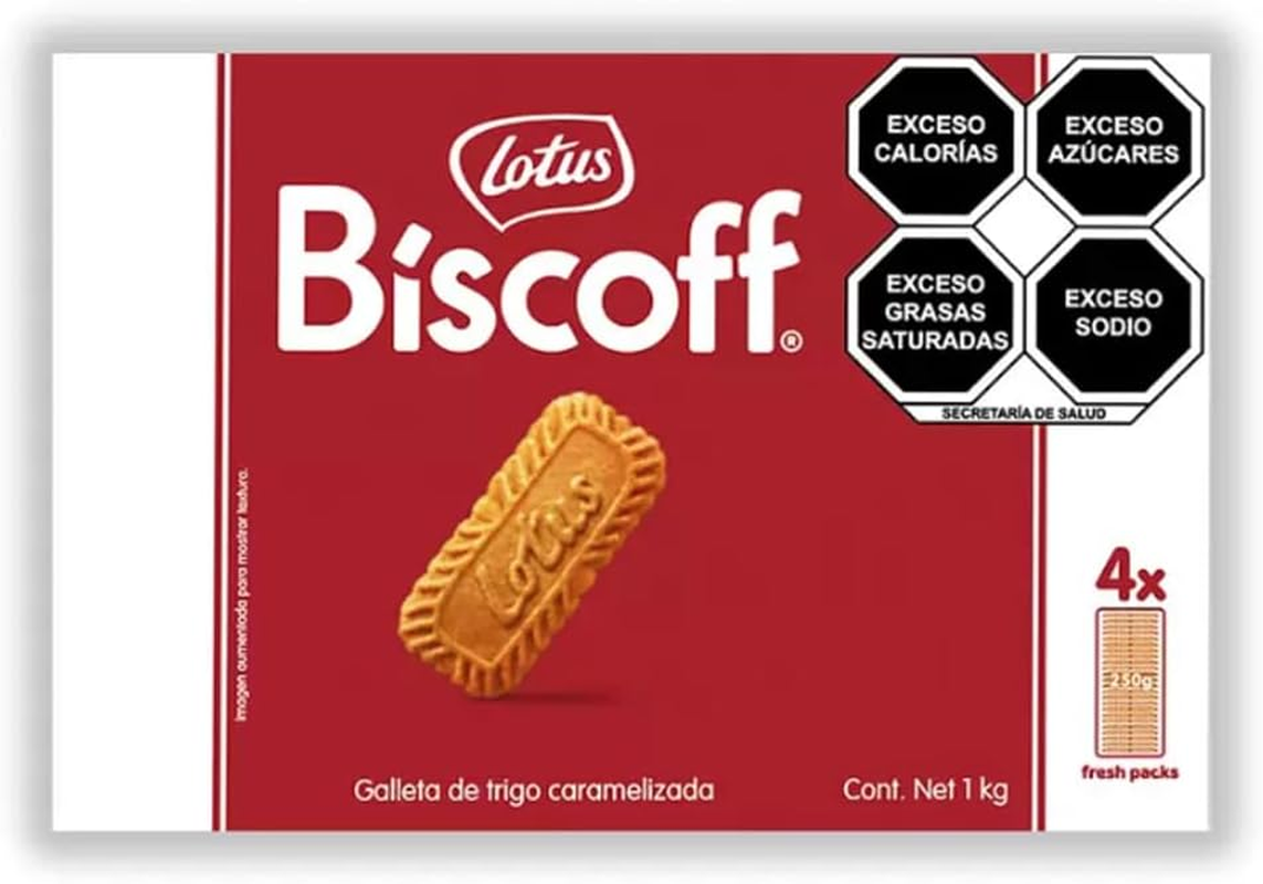 Lotus Biscoff - 1Kg Total, Caramelized Biscuit Snack, Individually Wrapped - 250G per Pack, Box of 4 image number 3