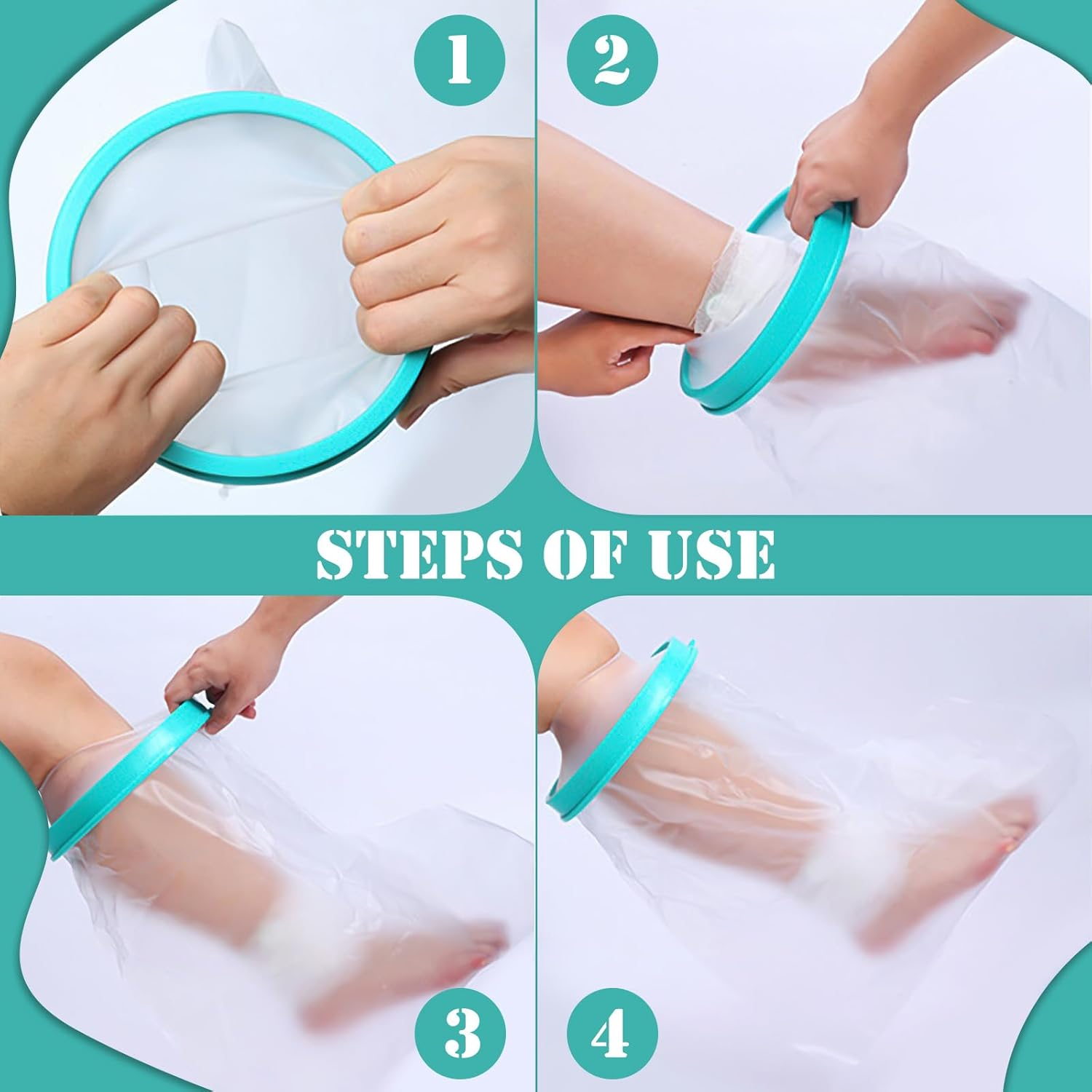 Arms Cast Covers for Shower Adult, Cast Covers Protector for Shower Arm Adult, Cast Waterproof Cover Arm, Shower Sleeve for Arm Cast (Adult Short Arm) image number 4