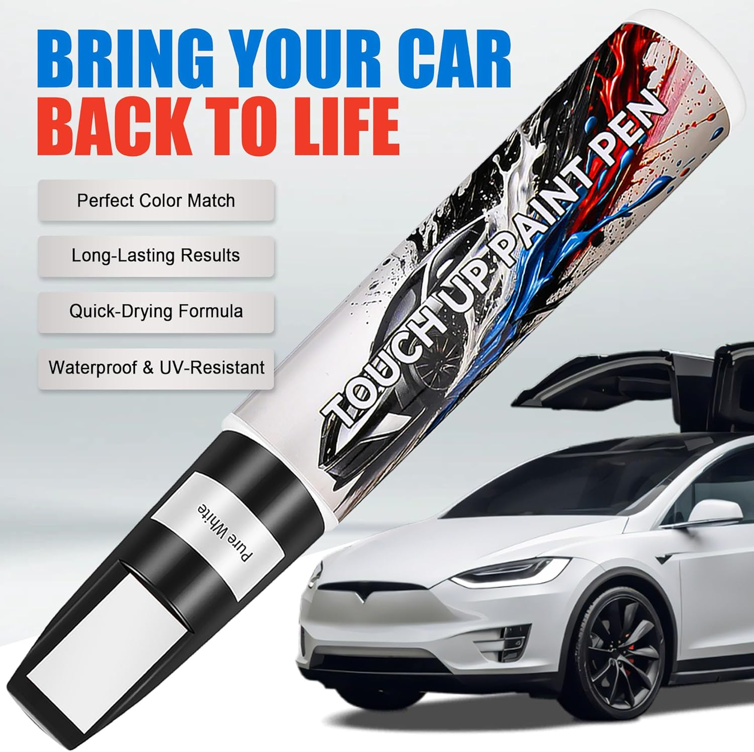 Touch up Paint for Cars, White Car Paint Touch Up, Car Paint Scratch Repair, Auto Paint Repair Pen, Professional Seamless Coverage, Color Accurate, Long Lasting Adhension, Fast Drying - Universal Grey image number 7