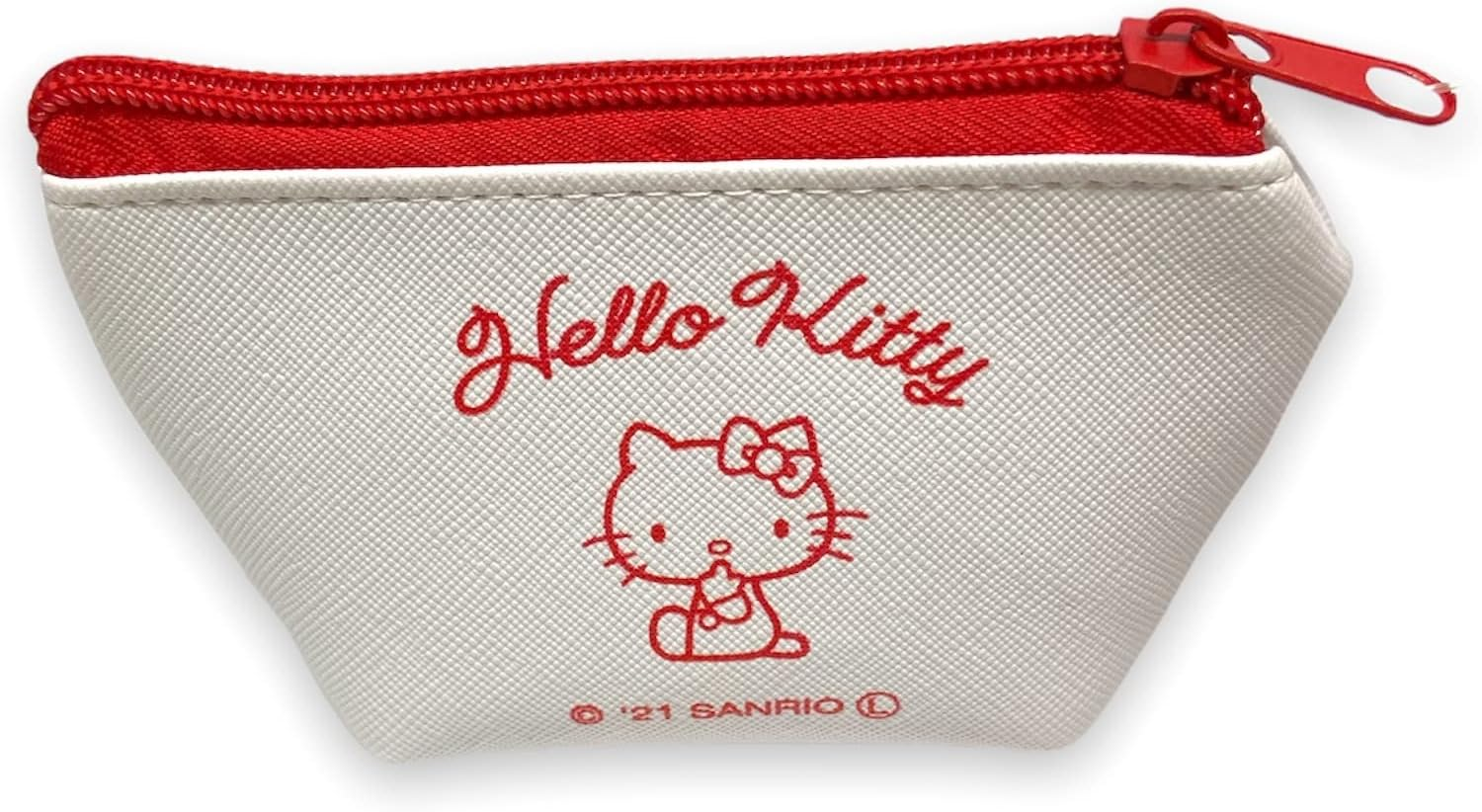 Sanrio Hello Kitty Face Boat Type Cosmetics Small Pouch Bag 4.3 in (W) &times; 3 in (H) &times; 2 in (D) image number 1