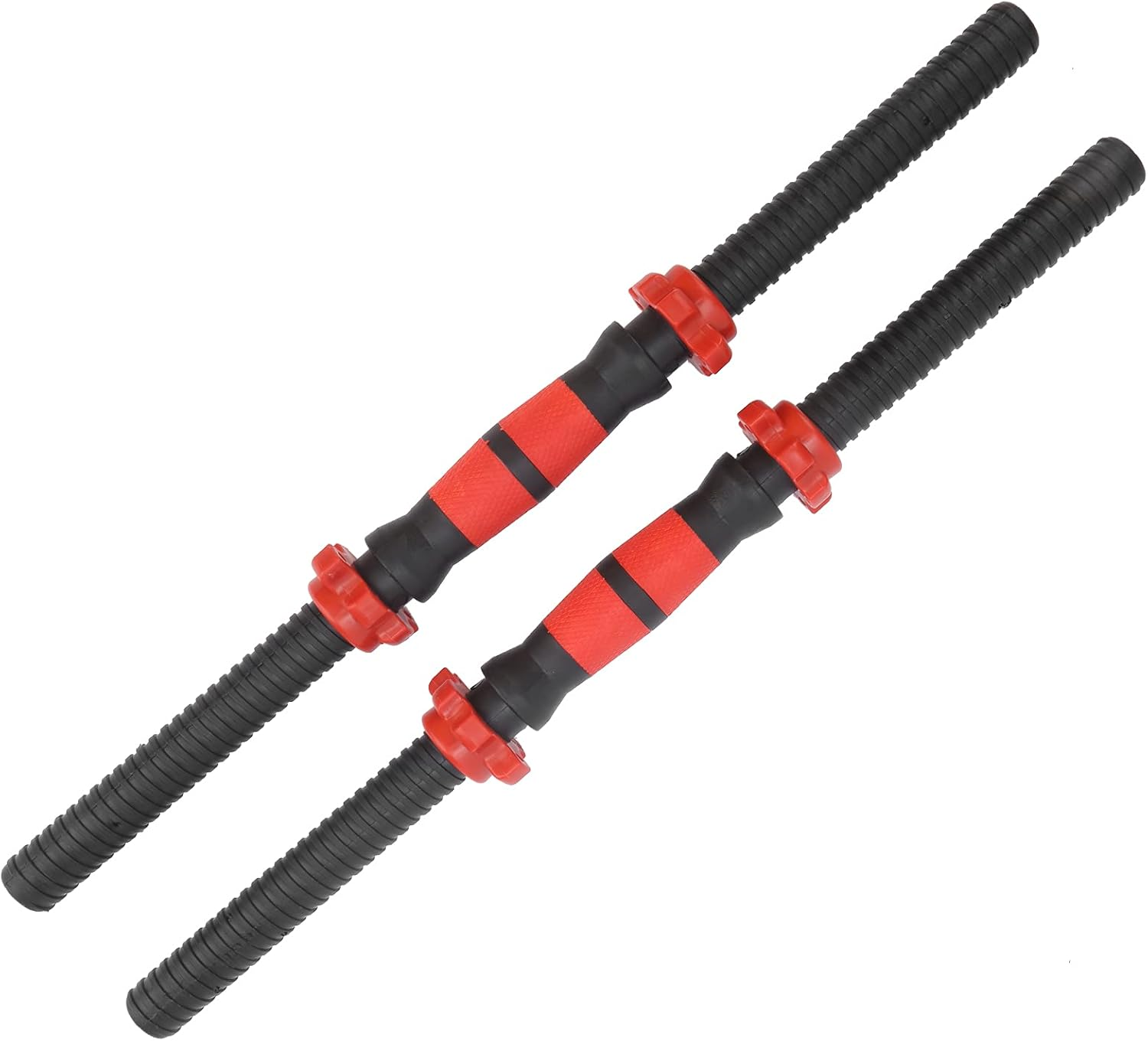 POENVFPO 50Cm Dumbbell Bars with Customizable Exercise Modes, Non-Slip Rubber Grip Handles for Full Body Workout, 2 Dumbbell Bars + Nuts for Strength Training image number 4