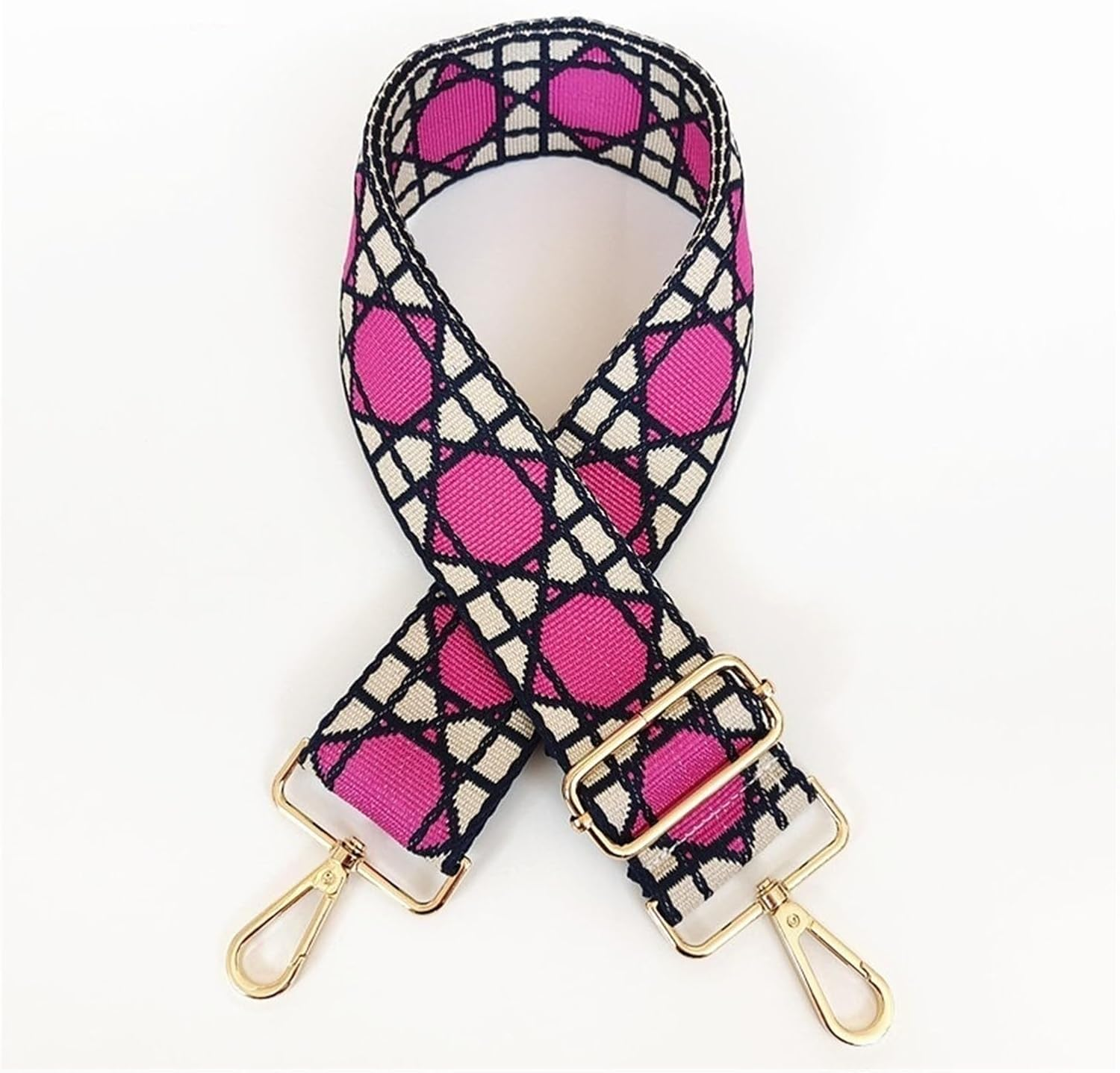 Shoulder Strap Women Bag Straps Shoulder Crossbody Bag, Width 5CM Adjustable Straps, Removable Part Accessories Crossbody Handbag Replacement Strap (Color : B65 Gold Hardware) image number 6