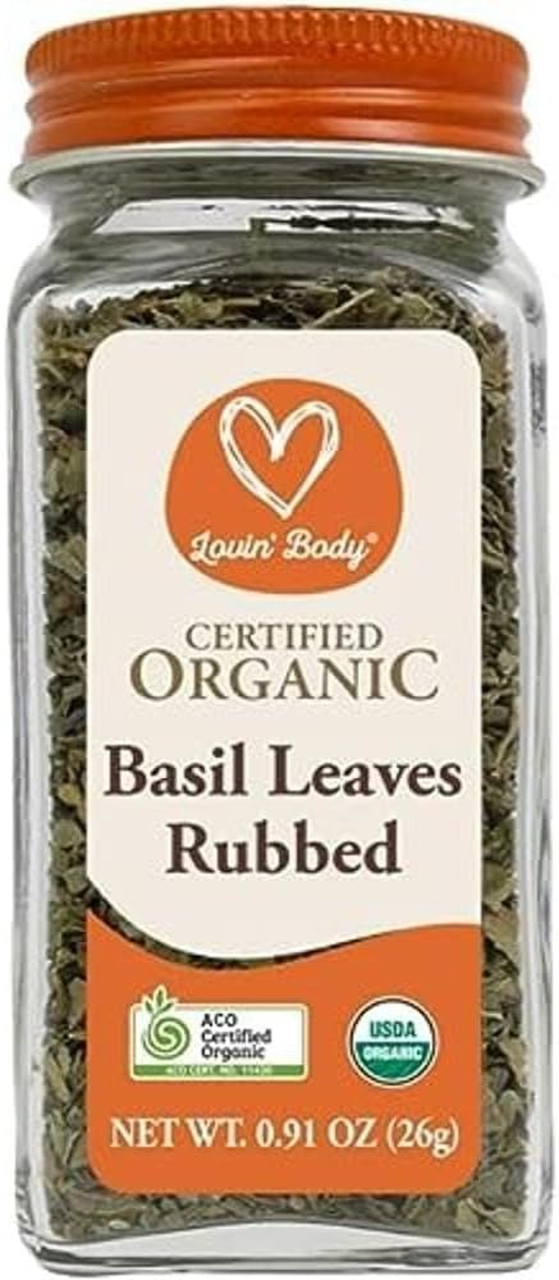 Lovin' Body Organic Rubbed Basil Leaves 26 G