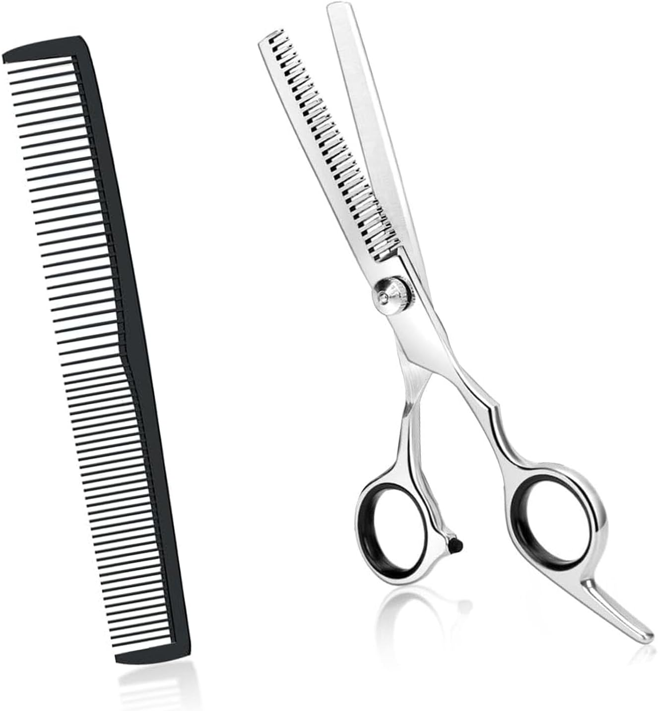 Shengsenfu Professional Thinning Shears - 6.7" Stainless Steel Haircut Scissors, Teeth-Edge Design with Fine Adjustment Screw, for Home, Salon, Barber Use, Salon-Grade Hairdressing Precision Shears