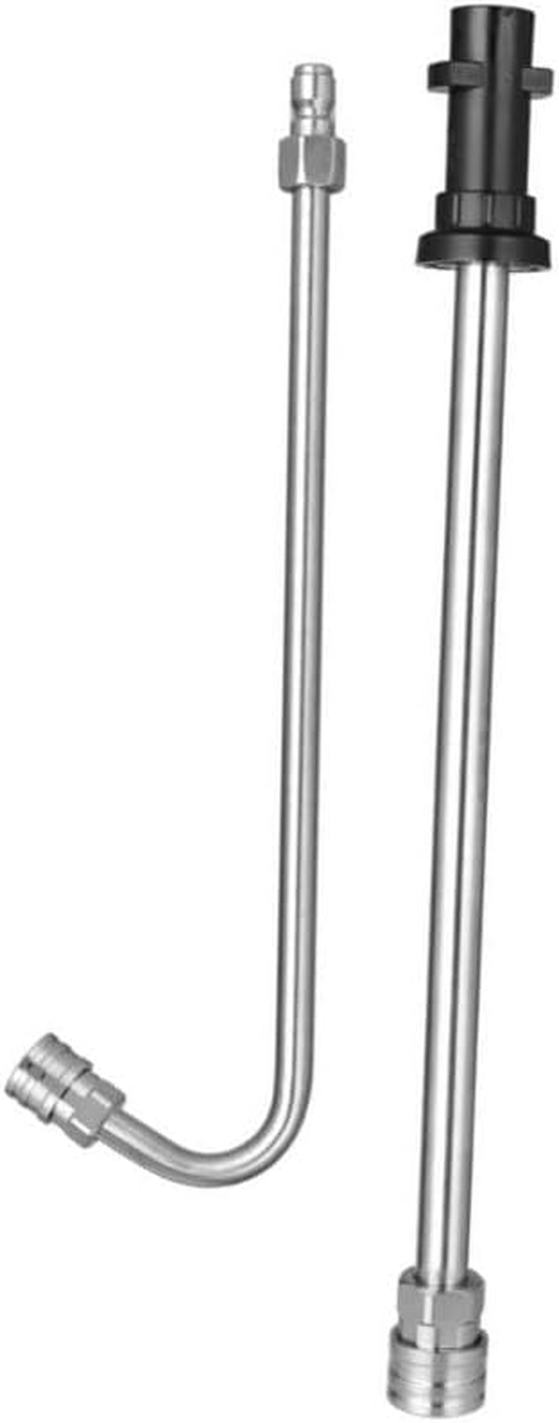 Gutter Cleaning Tool Hight Pressure Washer Extension Spray Attachment with 5 Pcs Nozzle Tips, Underchassis Roof Wash Lance Compatible for Karcher K2 K3 K4 K5 K6 K7 (Stainless Steel) image number 4