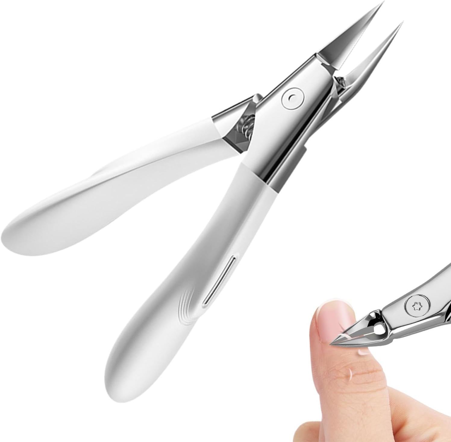 Slanted Nail Clippers | Seniors Toenail Cutter,Precision Thick Ingrown Nail Clippers for Travel Manicure Pedicure Home Salon Women Kids