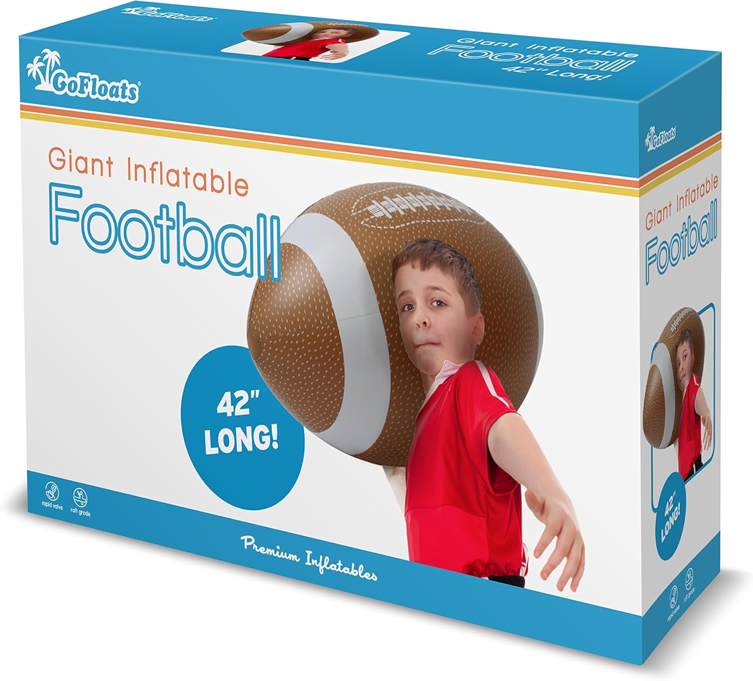 Gofloats Gofloats Giant Inflatable Football - Made from Premium Raft Grade Vinyl 4' image number 5
