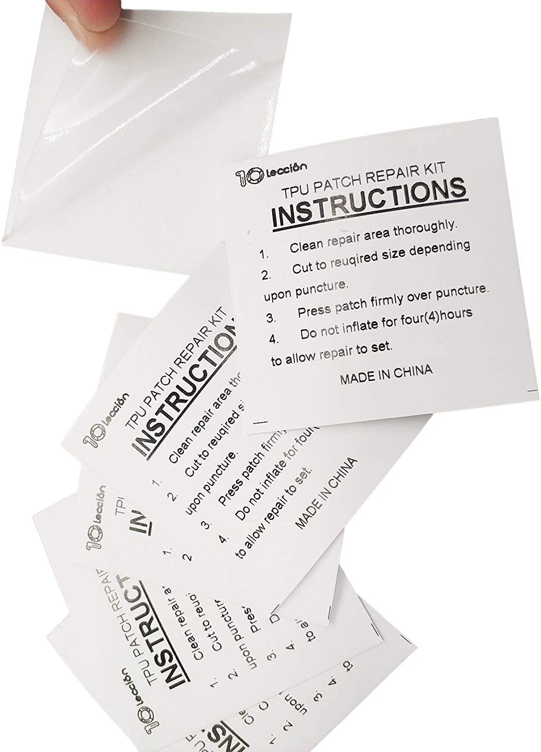 5 Pack of TPU Pool Patch Repair Kit for Air Mattress, Swimming Pool, Bounce House, Tent, Canvas, Canopy, Pool Floats, Tubes Air Bed and Inflatable Toys with 2 Pieces of Plastic Deflate Tubing image number 2