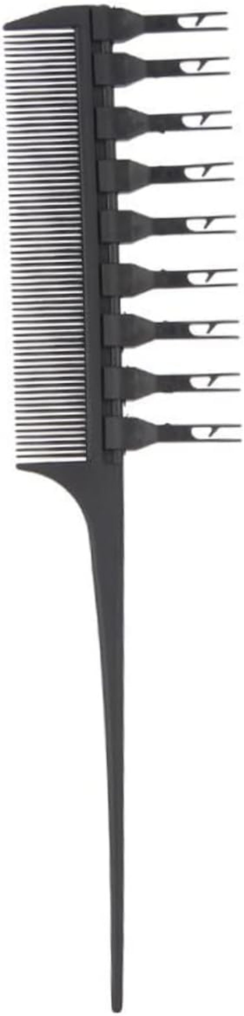 Vaguelly Hair Dye Comb with Hook Black Hair Coloring Brush Long Handle Salon Tint Tool for Even Color Application and Easy Use
